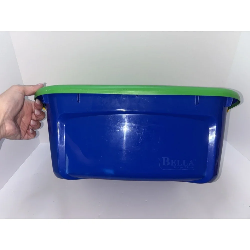 LEGO Compatible Brick Storage Bin Bella Build And Store Plastic Bin‎ Kids Toys